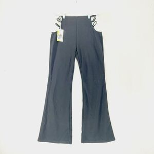 NEW Halara Black Side Cut Stretchy Wide Leg Yoga Pants P6790